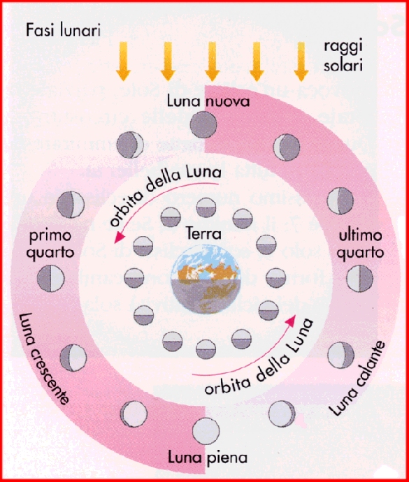 Schema delle fasi lunari