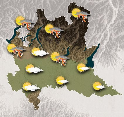 Mappa meteo Centro Geofisico Prealpino