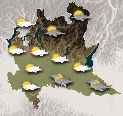 Mappa meteo Centro Geofisico Prealpino