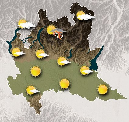 Mappa meteo Centro Geofisico Prealpino