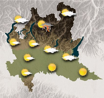 Mappa meteo Centro Geofisico Prealpino
