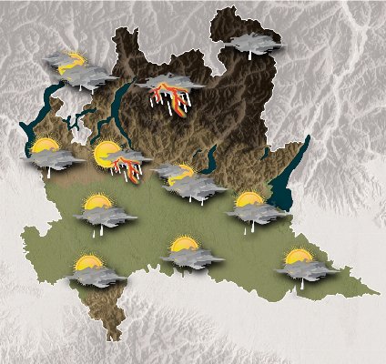 Mappa meteo Centro Geofisico Prealpino