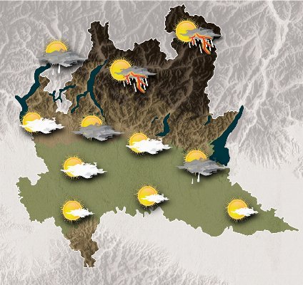 Mappa meteo Centro Geofisico Prealpino