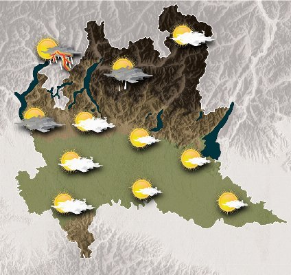 Mappa meteo Centro Geofisico Prealpino