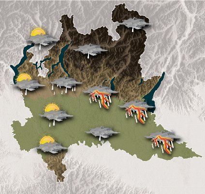Mappa meteo Centro Geofisico Prealpino