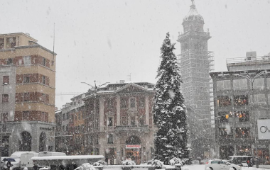 La neve in dicembre a Varese